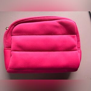 Quilted Bright Pink Cosmetic Pouch-Sephora